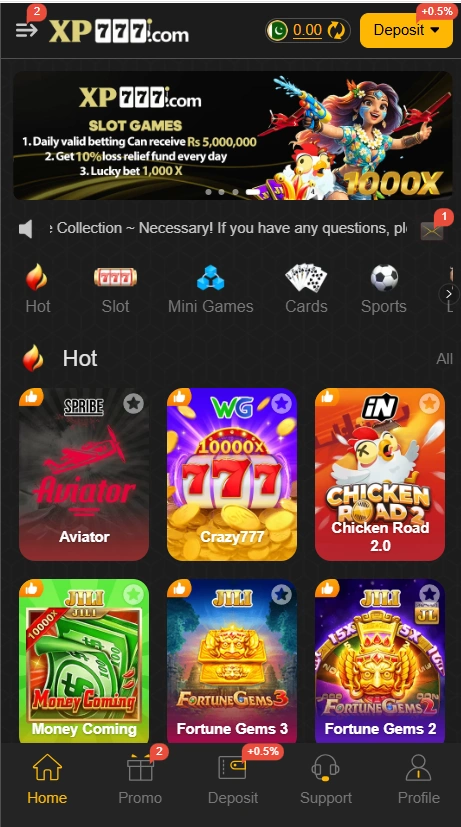 XP777 Game App