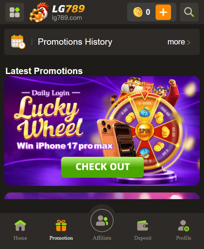 LG789 Game Mobile App